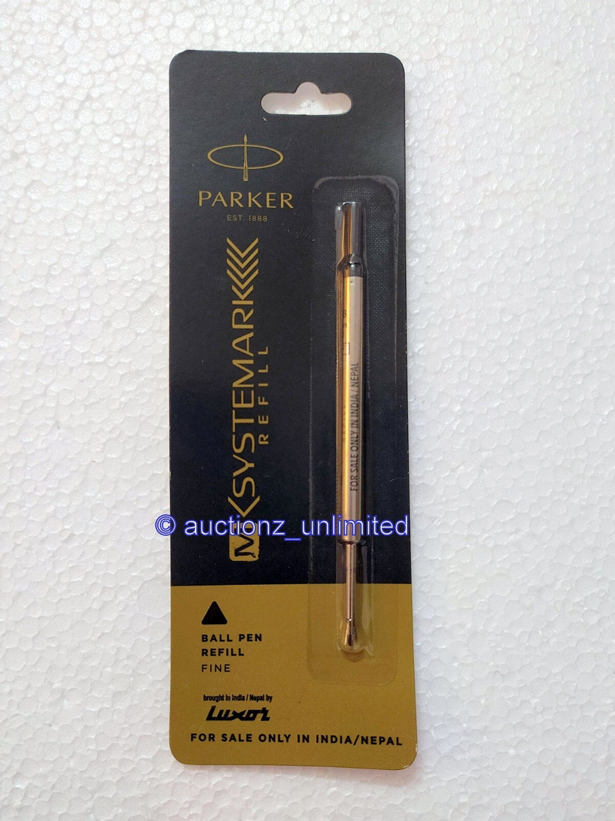 3 Parker M Systemark Ball Point Pen Refill Fine Point Black Ink Folio