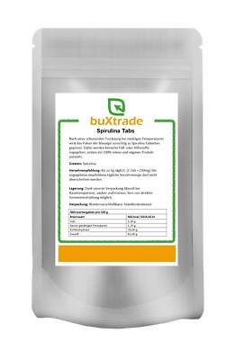 5 kg | Spirulina Tabs/Tabletten | 100% rein | Futter | Superfoods | 20.000 Tabs