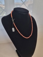 Collana Corallo ROSA da 53cm. chiusura argento 925 diametro coralli 5mm. 