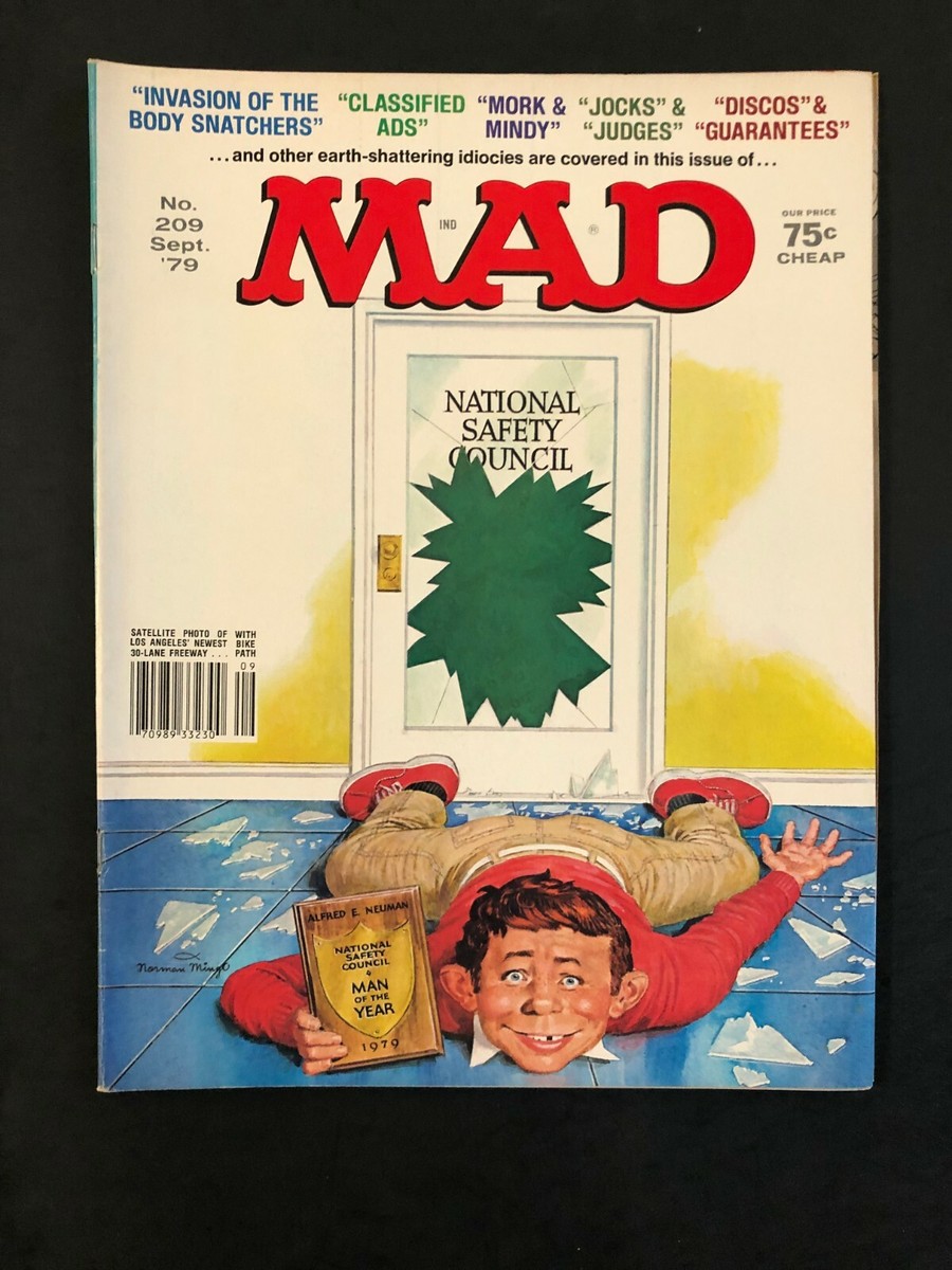 Mad Magazine September 1979 No 209 National Safety Council Man of