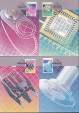 1987 ACHIEVEMENTS IN TECHNOLOGY DECIMAL STAMP MAXICARD SET NEW #103