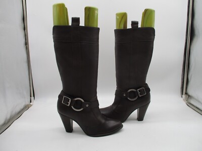 Gianni Bini Brown Pebbled Leather Boots Women's Size 7.5 M