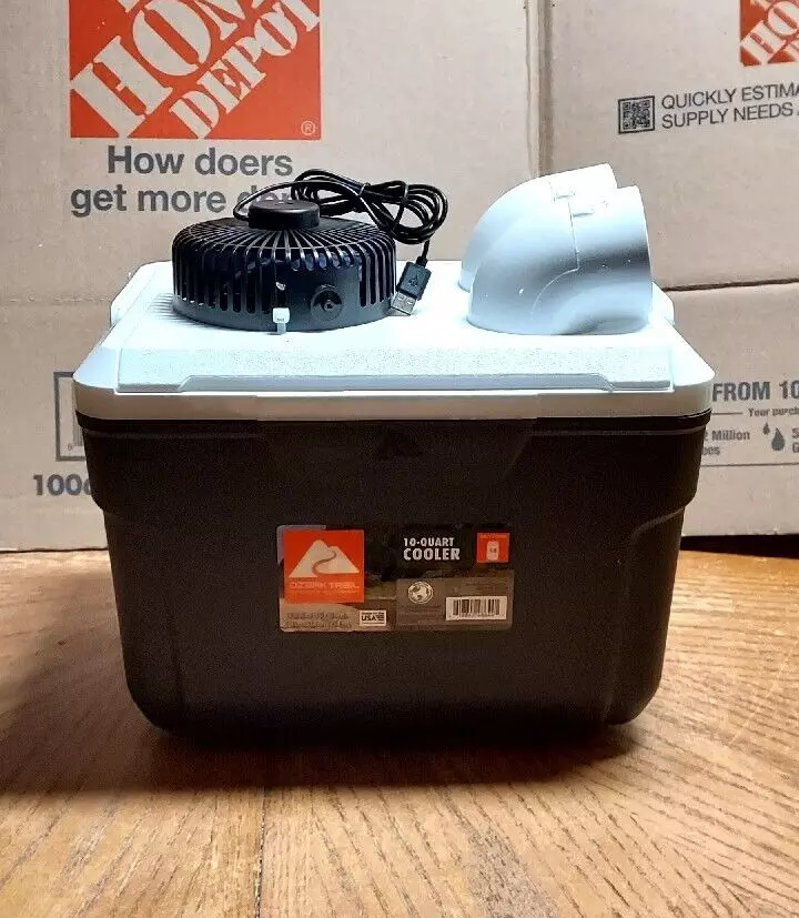 Onos 10qt Portable Ice Air Conditioner Swamp Cooler Airplane