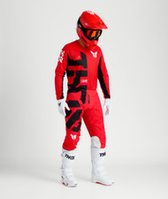 Thor Launchmode Forge Motocross Gear Set - Jersey & Pant - Red/Black