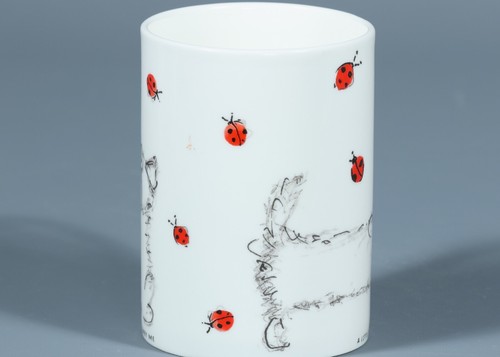 ROSE of ENGLAND A LITTLE CUTIE! Fine Bone China CYLINDER TALL Mug - Picture 2 of 3