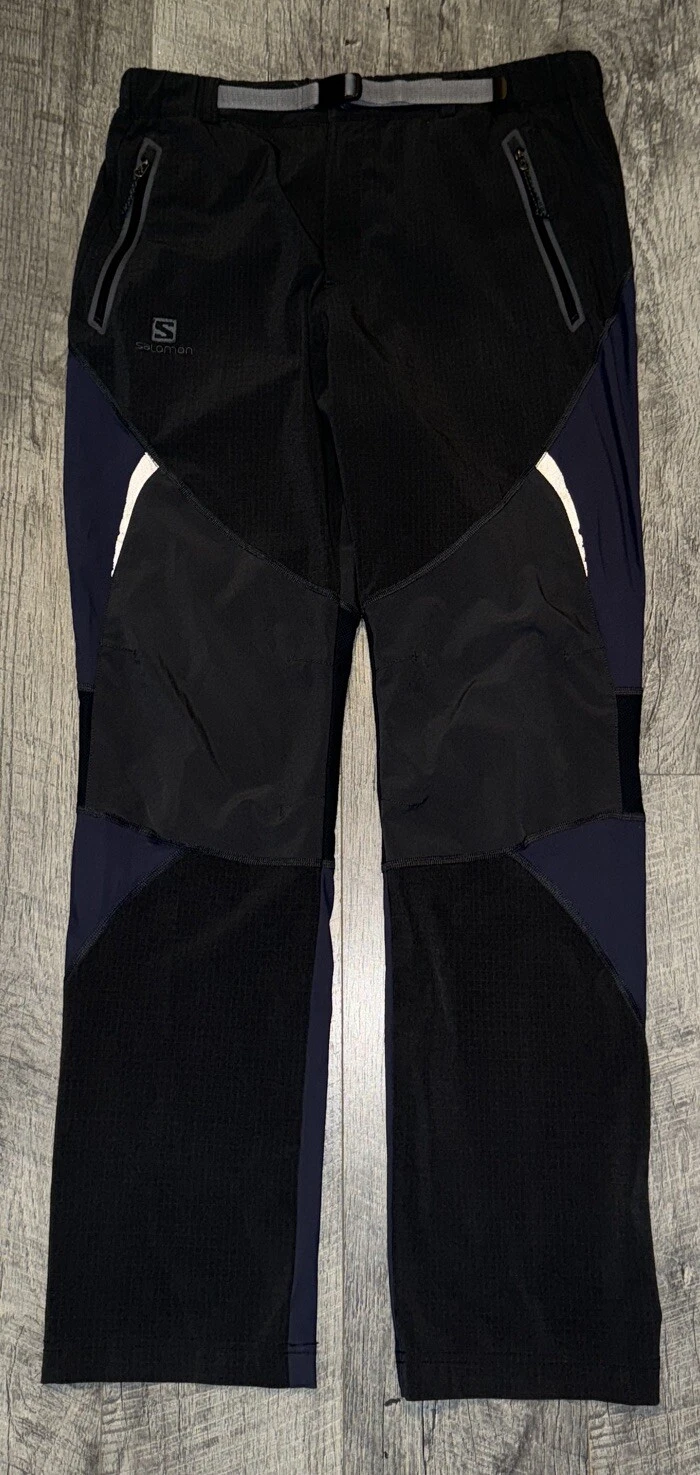 Salomon Men's Softshell Black Jogger Pants Trail Sports Reflective