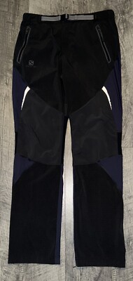 Salomon Men's Softshell Black Jogger Pants Trail Sports Reflective