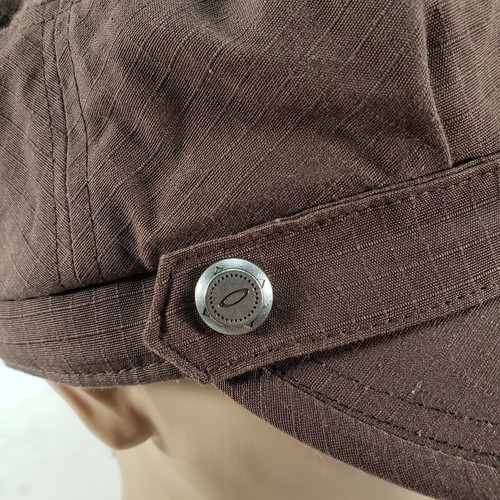 Oakley Hat Army Cadet Cap Brown Cotton sz 7 Fitted Canvas - Picture 5 of 15