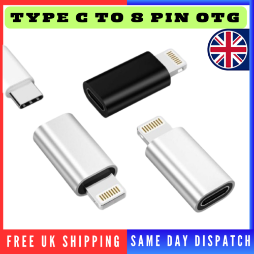 Typ C Buchse auf 8 Pin iPhone Stecker OTG Adapter USB C für iPhone 11 12 13 14 iPod - Bild 1 von 13