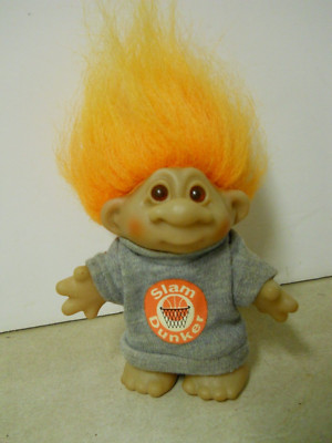 DAM 1986 Troll Doll Slam Dunker T-Shirt Style 57006 4.5'' Orange Hair