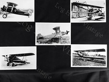 Lot of 5 Vintage B W Aircraft Photos Grouping A-108 Biplanes