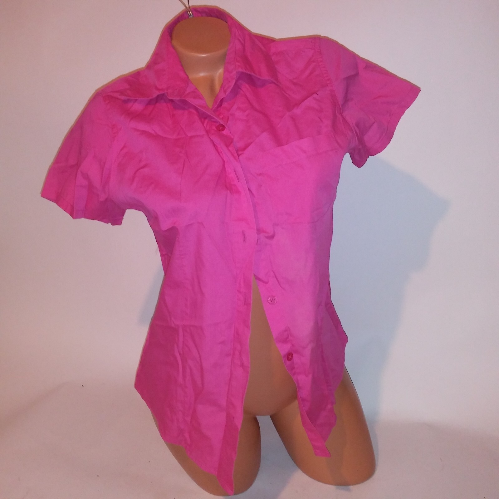 Basic Editions Womens Button Down Shirt Small Sol… - image 1