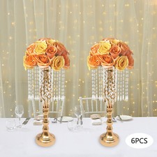 Wedding Crystal Candle Holder Flower Arrangement Stand Holiday Centerpiece Decor