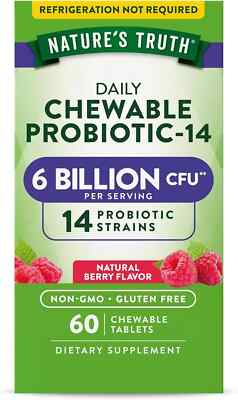 SM Nature's Truth Chewable Probiotic 14 for Men and Women 60 Count