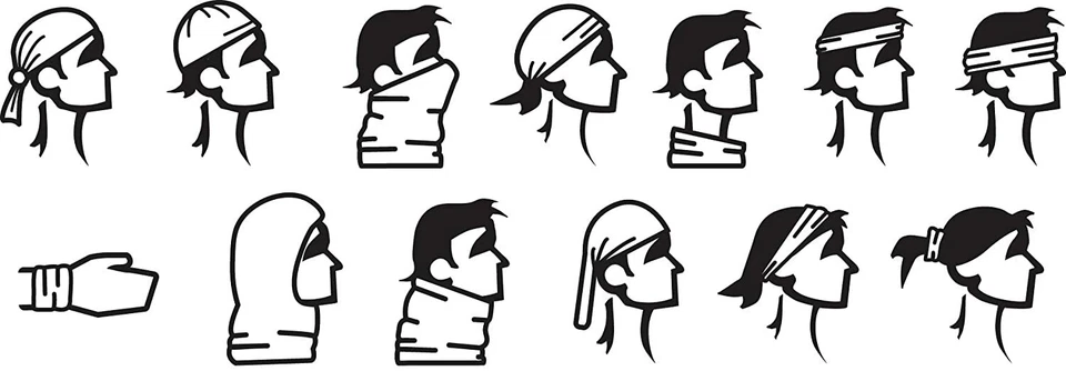 GRIM REAPER SKELETON SKULL NECK TUBE FACE MASK TUBULAR BIKER BIKER POSER BANDANA - Image 3 of 3