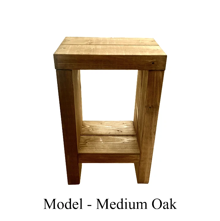 Rustic Side Table/ Living Room End Table Bedside Table Chunky Solid Wood - Image 4 of 4