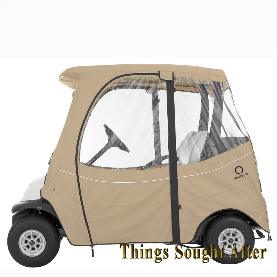 Carro de golf FadeSafe Club Car Precedent i2 personalizado para 2 personas cubierta caqui Foto 3 de 4