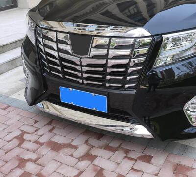 For Toyota Alphard Chrome Glossy Front Bumper Bottom Protector