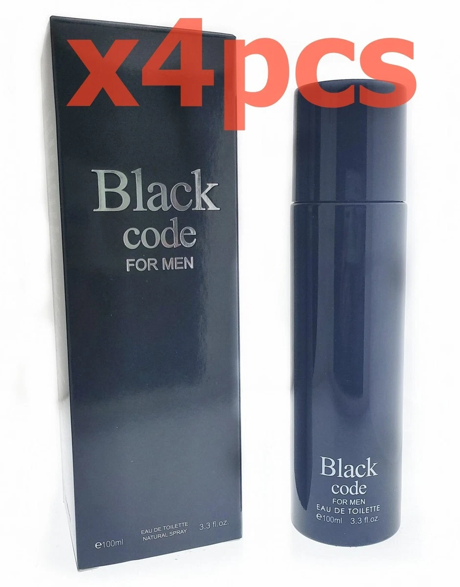 4pcs x3.3OZ Perfume For Men Black Code Cologne Eau De Toilette Spray