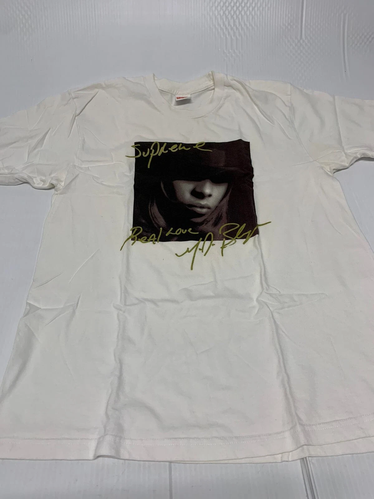 Supreme Real Love J. Blige T shirt manches courtes blanc L homme A63
