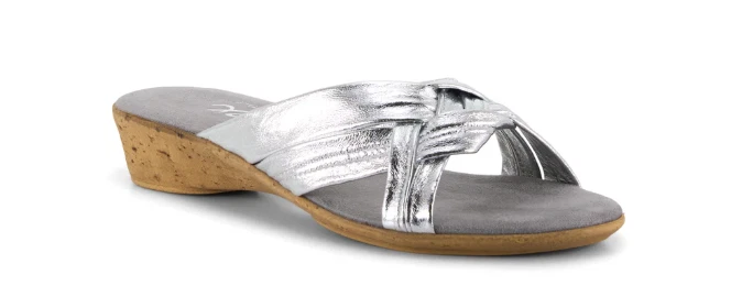Onex Ida Silver Wedge Sandal Womens sizes 5-11 NEW