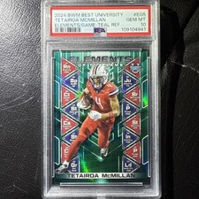 2024 Bowman Best Tetairoa Mcmillan Elements/Game - Teal Refractor /15 PSA 10