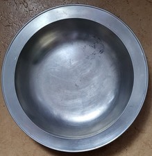 ZinnSchale Obstschale ZinnSchüssel 25 cm m. Engel gemarkt 