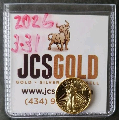 2026 $5 1/10oz Gold American Eagle