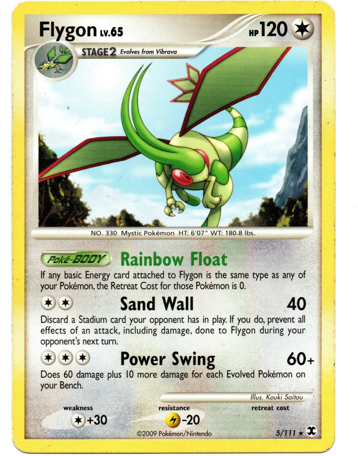 Pokemon TCG Flygon 5/111 Rising Rivals Non-Holo Card LP *FREE SHIPPING*