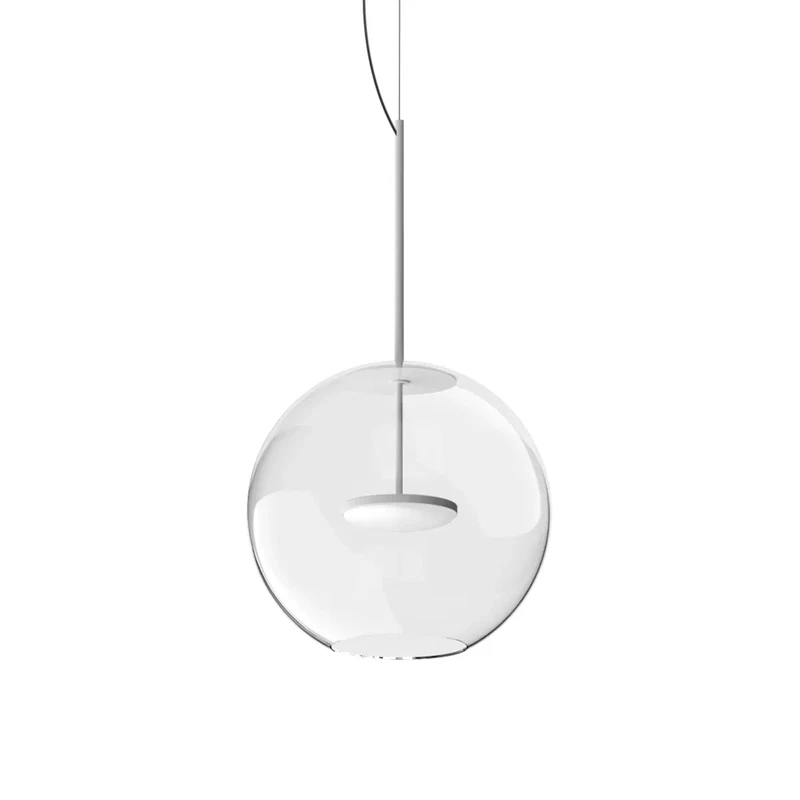 Lampada a Soffitto Sospensione LINEA LIGHT Cristalbolla Palla Trasparente Luce, fotografia 12 di 12
