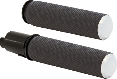 Arlen Ness Knurled Grips TBW Chrome 500-051 for Harley Davidson Motorcycles