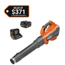RIDGID 18V Brushless 130 MPH 510 CFM Cordless Leaf Blower with 6.0 Ah Battery