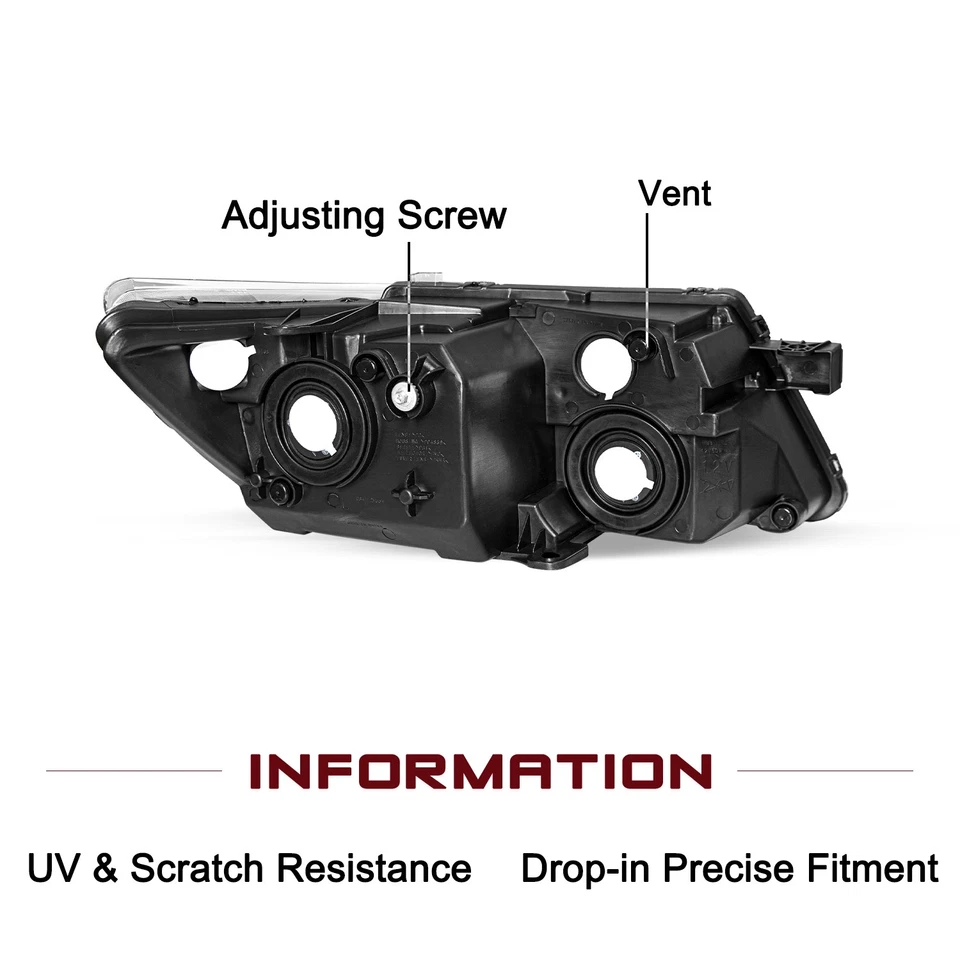 For 2009-2019 Dodge Journey Halogen Headlight Smoke Amber Corner Headlamps 2PCS Foto 4 de 4