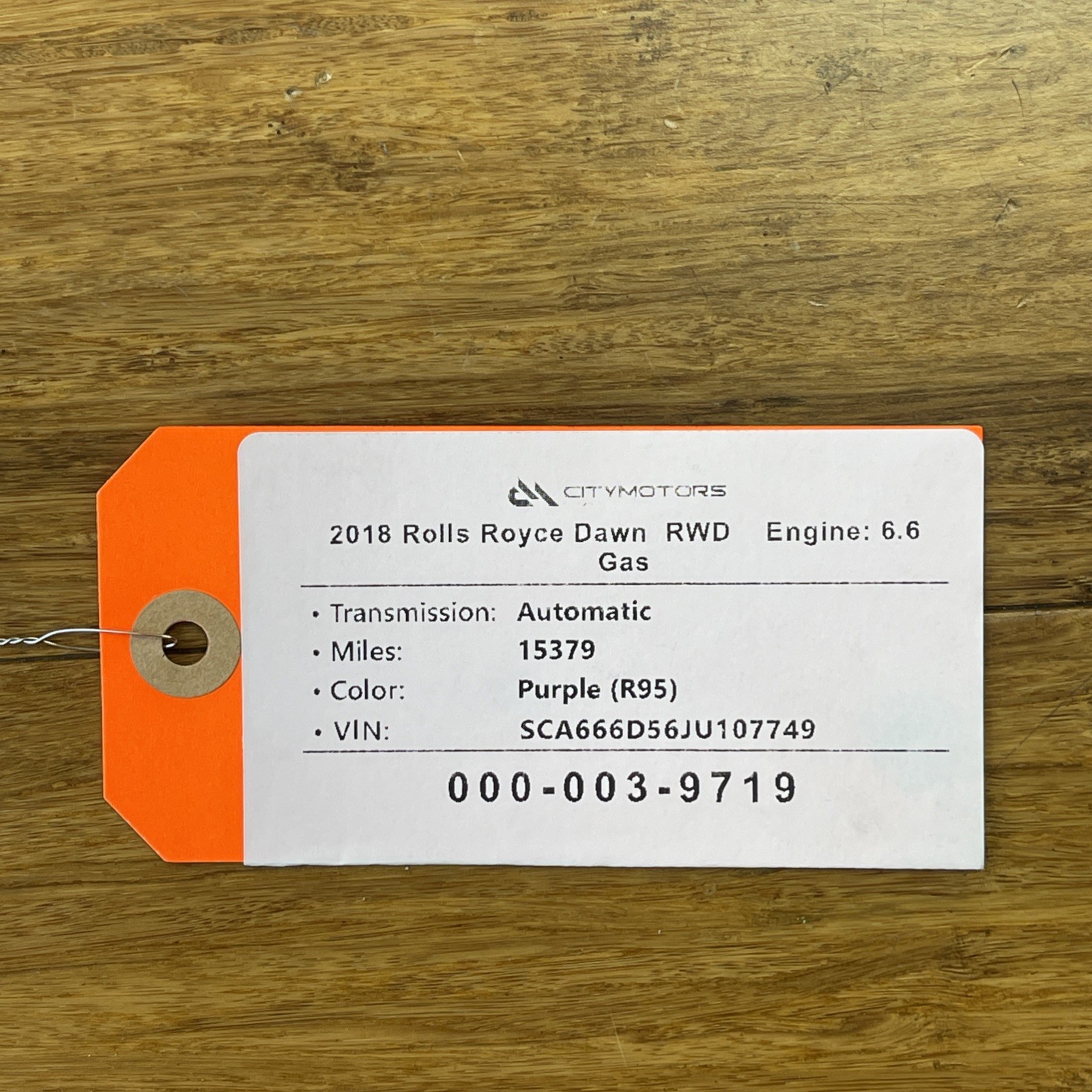 Rolls-Royce Dawn 2017-2023 Parking brake actuator