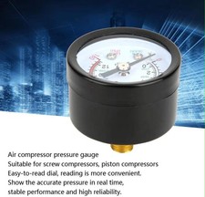 Air Compressor Pneumatic Hydraulic Fluid Pressure Gauge 0-12Bar 0-180PSI New