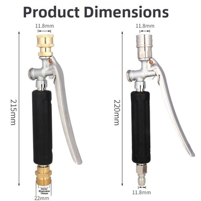 #ad Stainless Steel Handle Pressure Washer Extension Pole 215mm Length Black $25.13