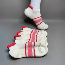 Bombas Women's Ankle Socks 4 Pair Pack White Pink Coral Size S Small New