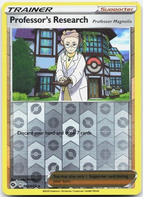 Professor's Research (Magnolia) 062/073 Pokemon Champion's Path Reverse Holo NM
