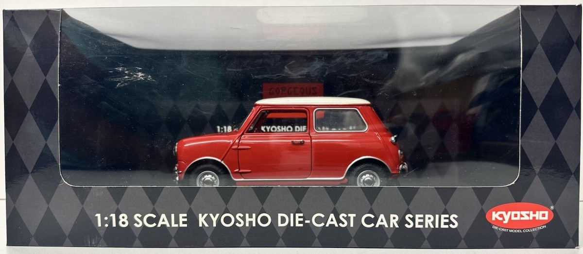 Kyosho 1:18 - Morris Mini Traveller Rouge - RARE - Neuf