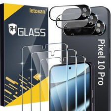 3 Pack for Google Pixel 10 Pro Screen Protector Tempered Glass 3 Pack Camer...