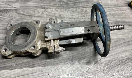 Fabri-Valve Knife Gate Valve Size 3 Bi-Directional Rising Stem 316 #318A152PR2
