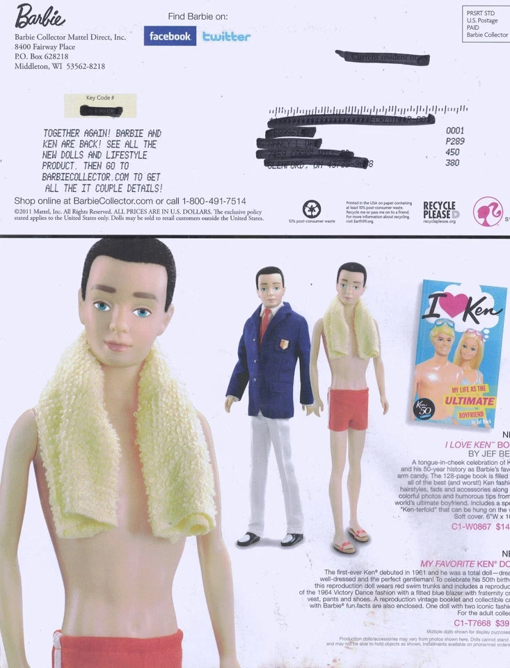 Barbie Collector Magazine, Spring 2011, Ken's Birthday, 10.5" x 8.5", #BRB-03 - Image 2 of 2