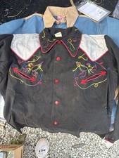 TWO Vintage Child  s Western Button down Shirts