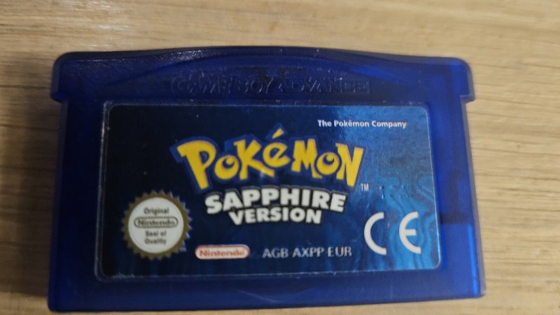 Pokemon Sapphire Game Boy Advance Cartridge Nintendo Genuine, Dry Battery