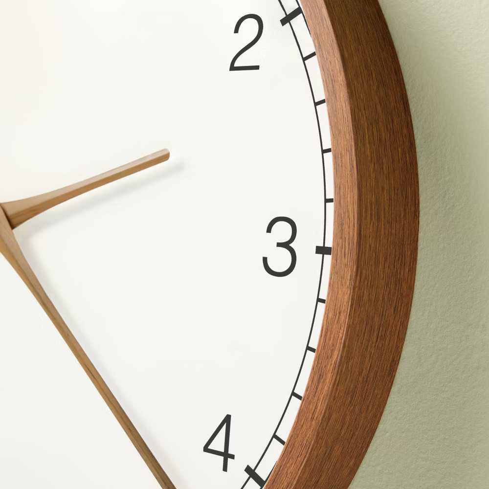 20" Analog Wooden Decorative Wall Clock - Hearth & Hand with Magnolia