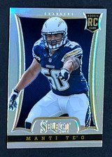 2013 PANINI SELECT MANTI TE'O ROOKIE CARD RC PRIZM. rookie card picture