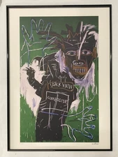 Jean-Michel Basquiat: litografia numerata 50 per 70 cm. Venduto incorniciato