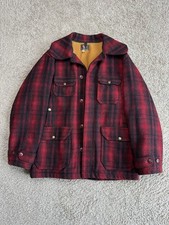 vintage 50s WOOLRICH 503 MACKINAW WOOL CHECK PLAID HUNTING WINTER JACKET L 40