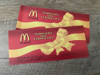 2005 McDonald's McDollar $1 Gift Certificate 5 Coupon NEW OTHER READ DESCRIPTION