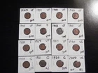 16 Circulated Lincoln Wheat Cents 1915 to 1951D